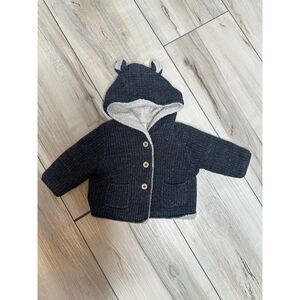 Baby Gap Warm Knit Hoodie with Ears 3-6mos